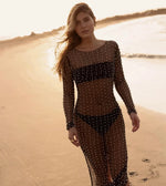 Bohemian Pearl Embellished Maxi Dress - Vignette | Verquay