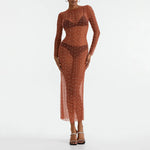 Bohemian Pearl Embellished Maxi Dress - Vignette | Verquay